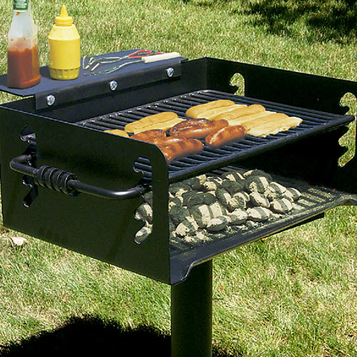 CAD Drawings RJ Thomas Mfg. Co. / Pilot Rock Charcoal Grills: Multilevel Park Grill ( N-24 )